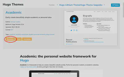 hugo-academic is as special theme for personal websites in academia. 