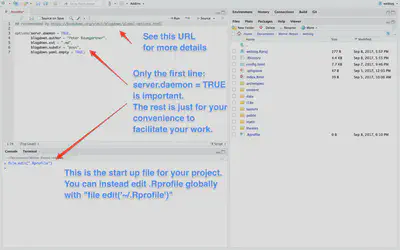 Set Options in Rprofile. 