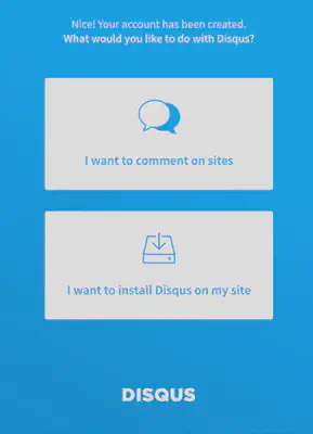 Choose 'Install Disqus'